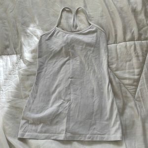 White Lululemon Flow-Y Tank, Size 4